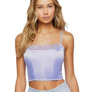 NWT Forever21 Satin Bustier Cropped Cami